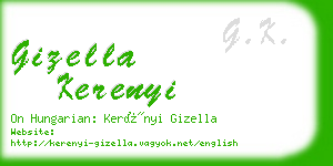 gizella kerenyi business card